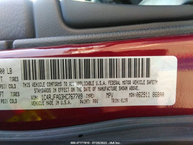 1C4RJFAG3HC767709 Jeep Grand Cherokee Altitude