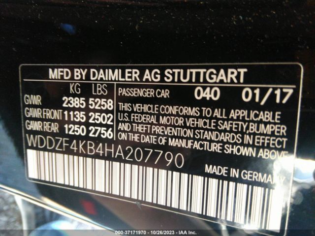 WDDZF4KB4HA207790 Mercedes-Benz E-class E 300