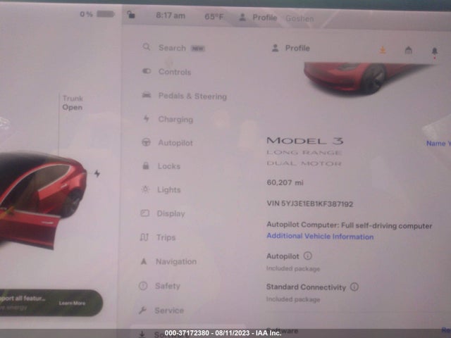 Tesla Model 3 Performance/long Range 2019 5YJ3E1EB1KF387192 Image 15