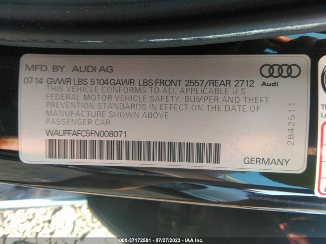 WAUFFAFC5FN008071 Audi A6 2.0t Premium