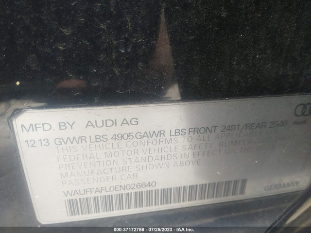 WAUFFAFL0EN026640 Audi A4 Premium Plus