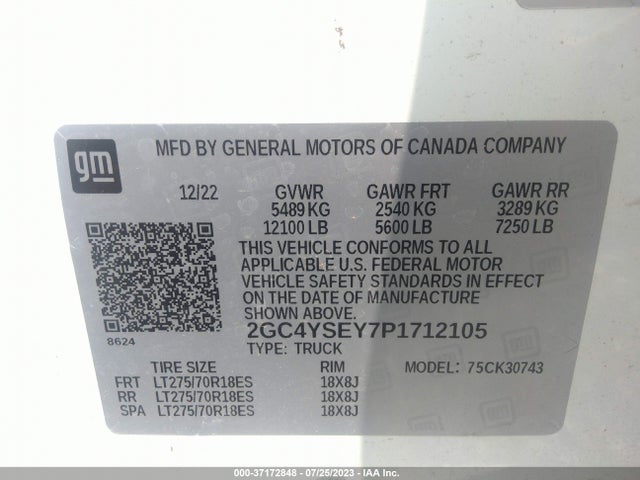 2023 Chevrolet Silverado 3500, VIN: 2GC4YSEY7P1712105