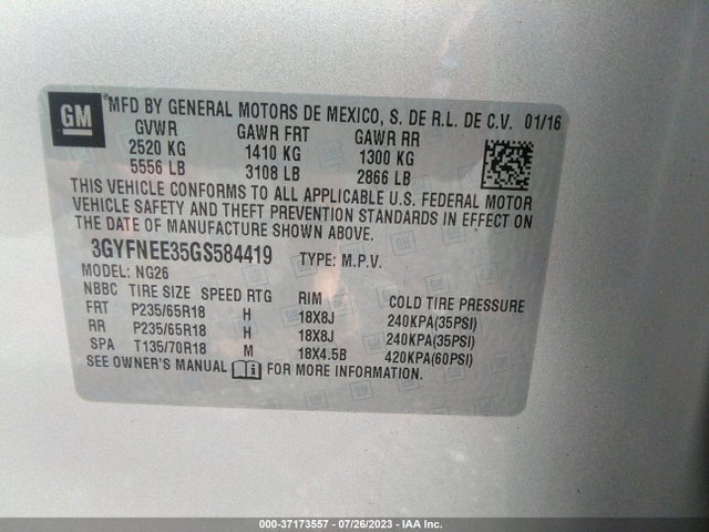 Cadillac Srx Luxury Collection 2016 3GYFNEE35GS584419 Image 9