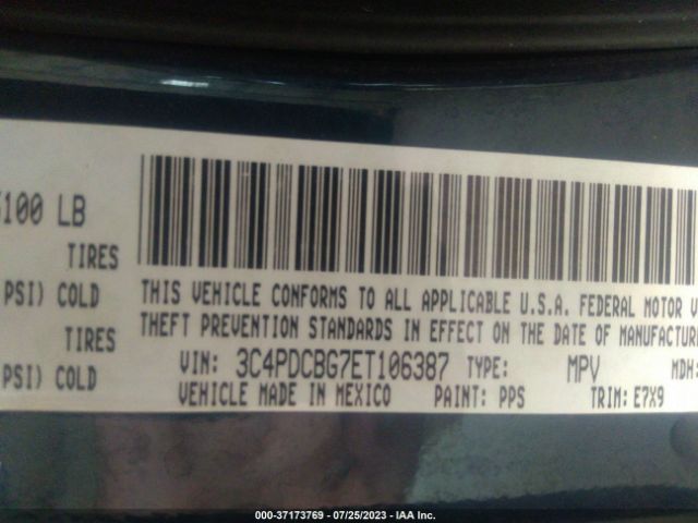 3C4PDCBG7ET106387 Dodge Journey Sxt