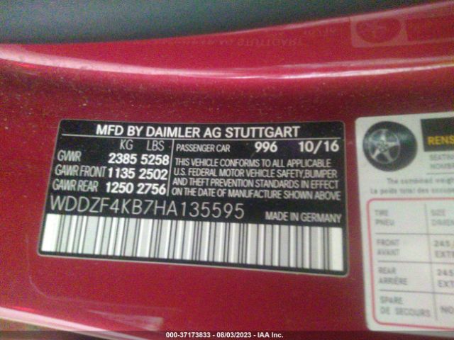 2017 MERCEDES-BENZ E-CLASS WDDZF4KB7HA135595 Photo 8