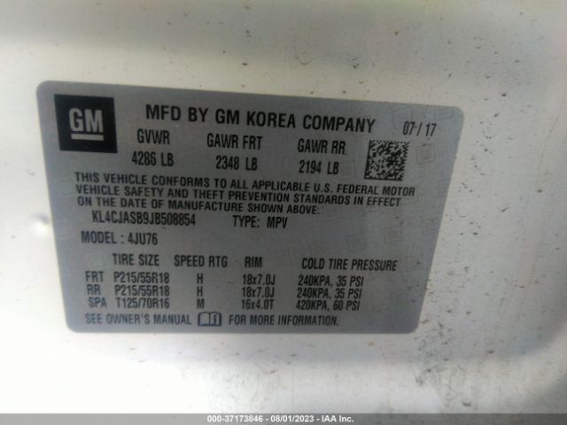 KL4CJASB9JB508854 Buick Encore Preferred