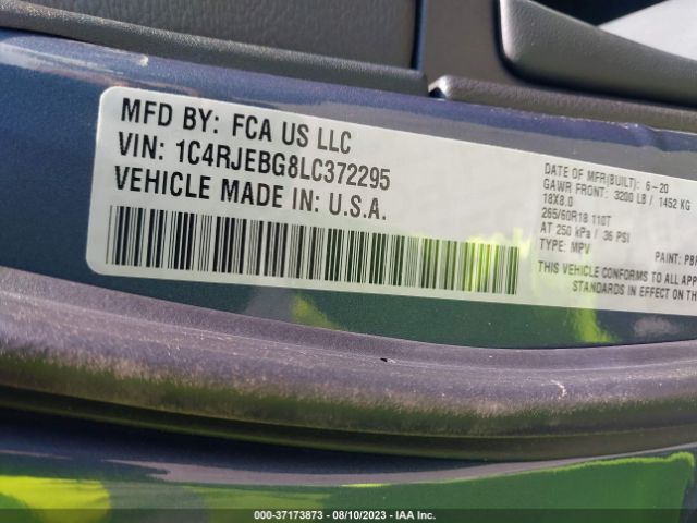 1C4RJEBG8LC372295 Jeep Grand Cherokee Limited