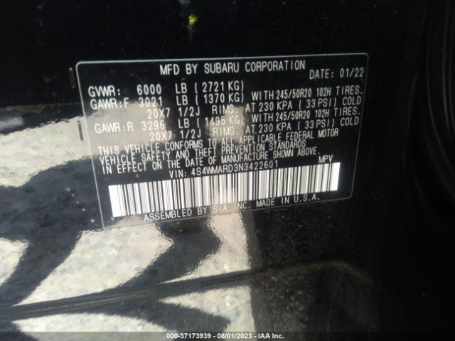 4S4WMARD3N3422601 Subaru Ascent Touring
