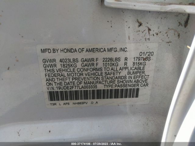 19UDE2F77LA003335 Acura Ilx Pkg