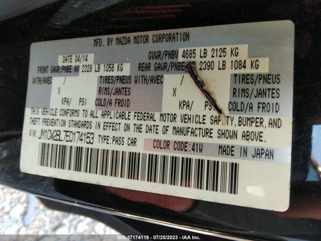 JM1CW2BL7E0174153 Mazda Mazda5 Sport