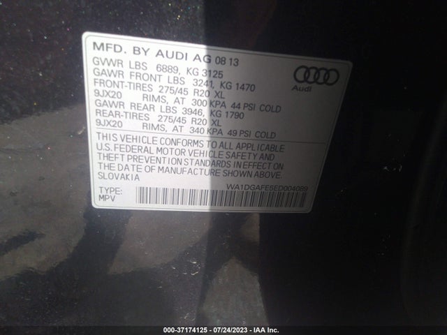 WA1DGAFE5ED004089 Audi Q7 3.0t S Line Prestige