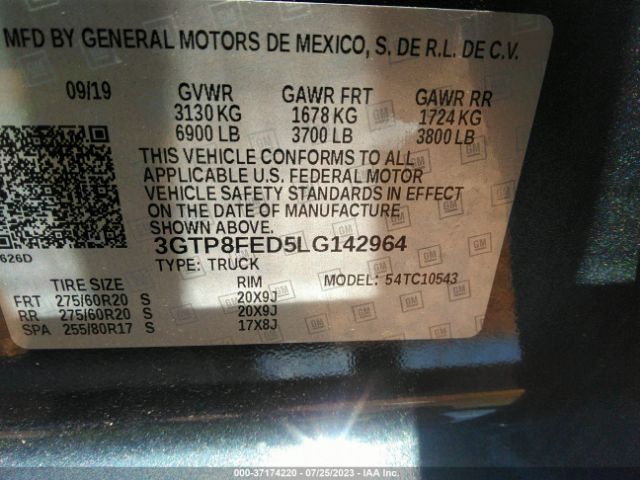 3GTP8FED5LG142964 GMC Sierra 1500 Denali