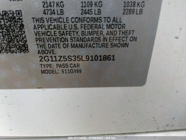 Chevrolet IMPALA LT 2020 2G11Z5S35L9101861 Image 9