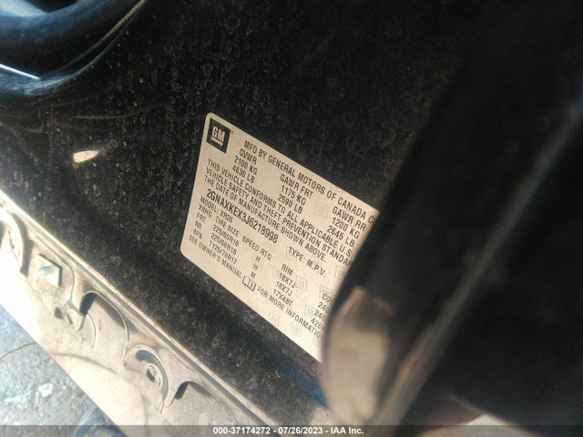 Chevrolet EQUINOX LT 2018 2GNAXKEX3J6218998 Image 9