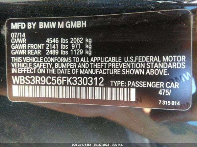 WBS3R9C56FK330312 BMW M4