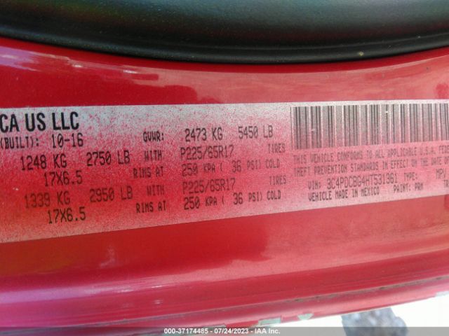 3C4PDCBG4HT531361 Dodge Journey Sxt