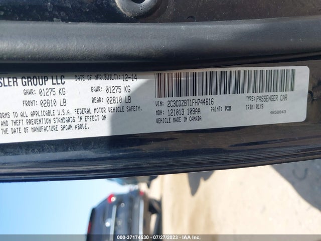 Dodge Challenger R/t Plus 2015 2C3CDZBT1FH744616 Image 9