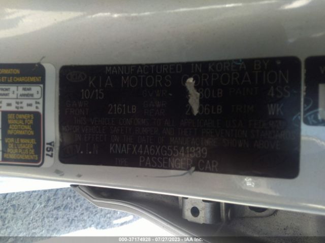 KNAFX4A6XG5541339 KIA FORTE LX