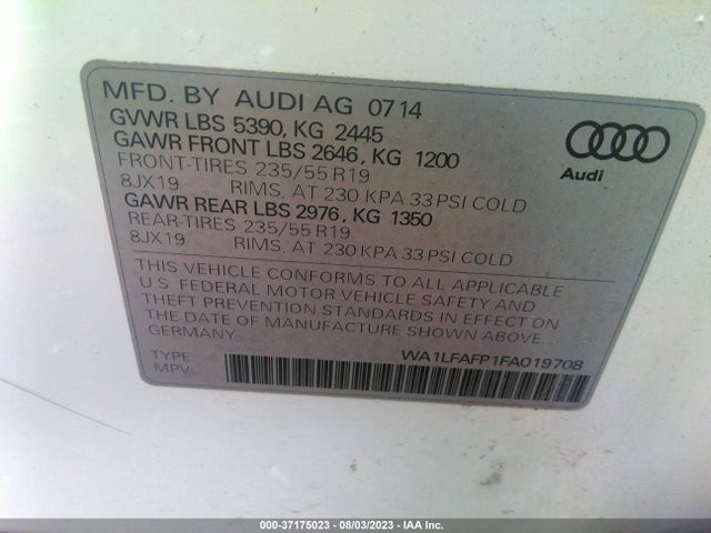 WA1LFAFP1FA019708 Audi Q5 Premium Plus