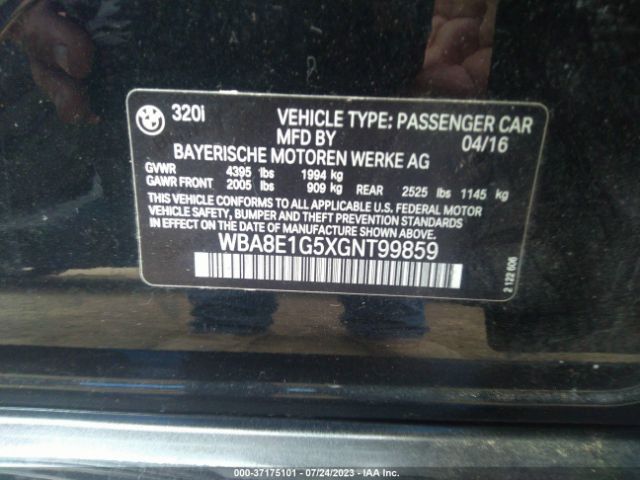 WBA8E1G5XGNT99859 BMW 3 Series 320i