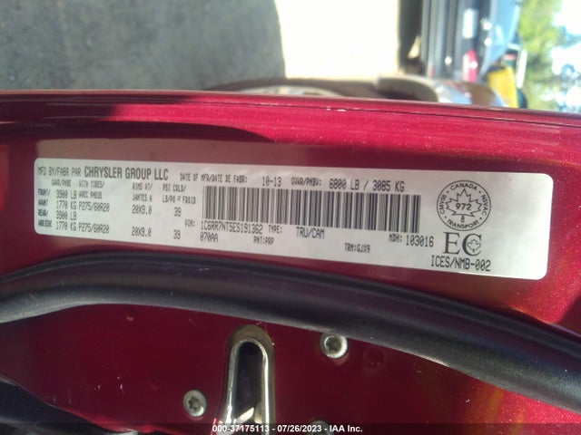 1C6RR7NT5ES191362 RAM 1500 Laramie