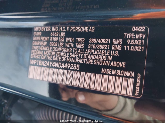 2022 PORSCHE CAYENNE COUPE WP1BA2AY4NDA49285 Photo 8