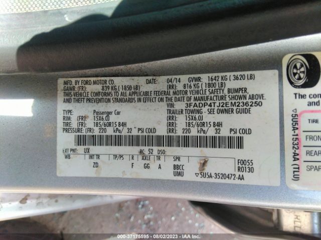 3FADP4TJ2EM236250 Ford FIESTA S