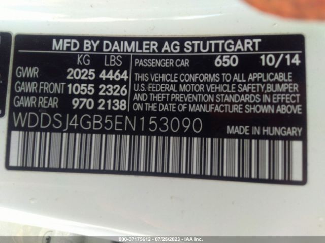 WDDSJ4GB5EN153090 Mercedes-Benz Cla-class Cla 250