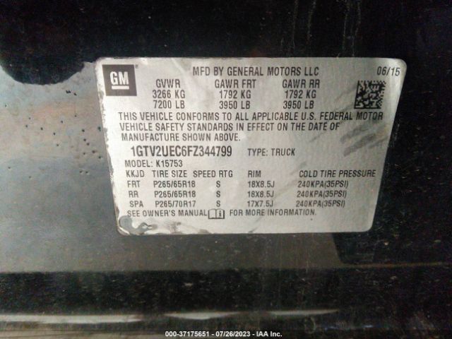 1GTV2UEC6FZ344799 GMC Sierra 1500 Sle