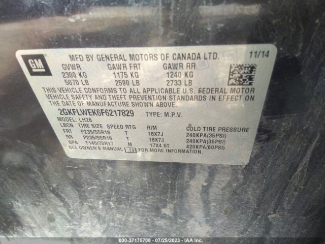 2GKFLWEK6F6217829 GMC Terrain Sle