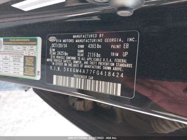 5XXGM4A77FG418424 KIA Optima Lx