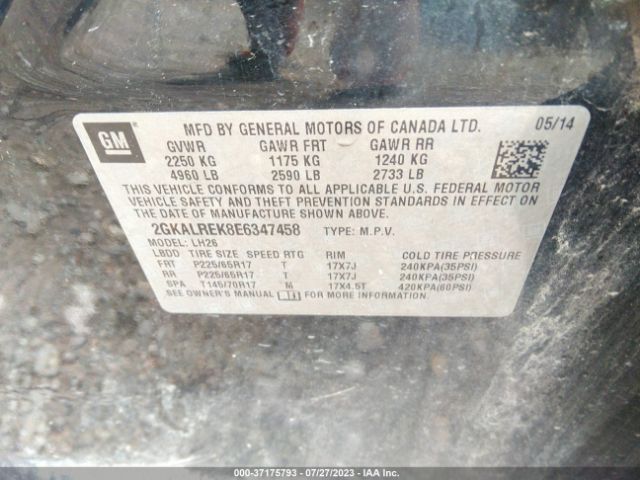 2GKALREK8E6347458 GMC Terrain Sle