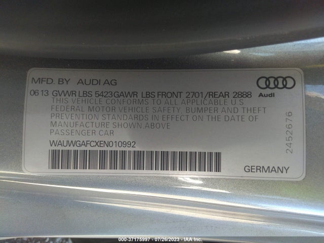 Audi A7 3.0 Premium Plus 2014 WAUWGAFCXEN010992 Image 16