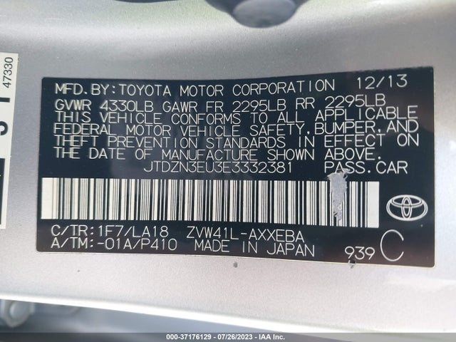 Toyota Prius V Two/three/five 2014 JTDZN3EU3E3332381 Image 15