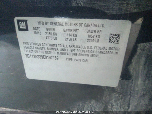 Chevrolet IMPALA LT 2014 2G1125S39E9197159 Image 9