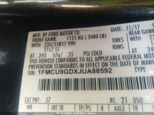 1FMCU9GDXJUA88592 Ford ESCAPE SE