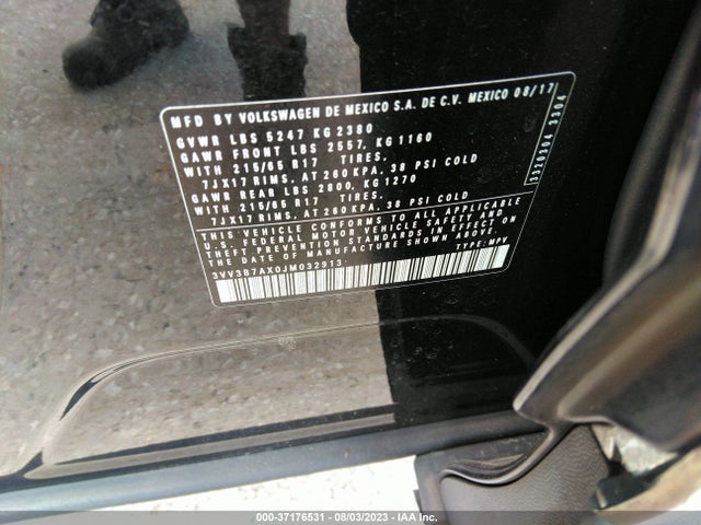3VV3B7AX0JM032913 Volkswagen Tiguan Sel/se