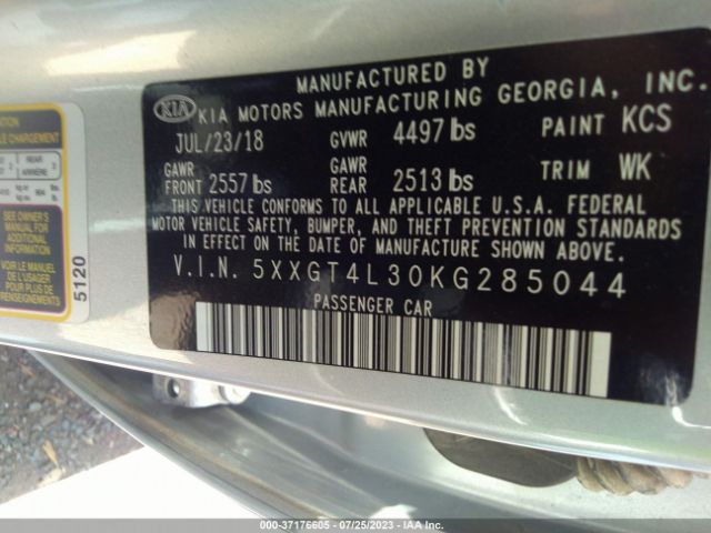 5XXGT4L30KG285044 KIA Optima Lx