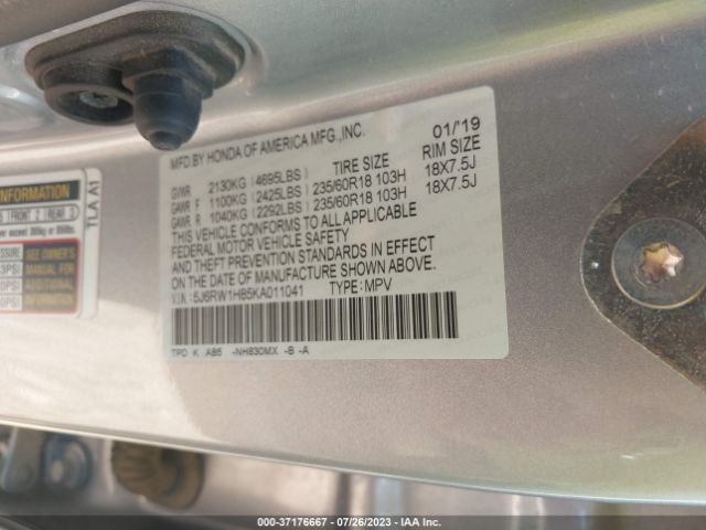5J6RW1H85KA011041 Honda Cr-v Ex-l