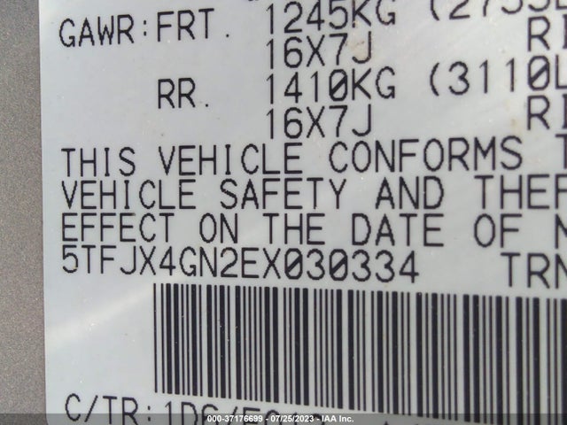 Toyota Tacoma Prerunner 2014 5TFJX4GN2EX030334 Image 9