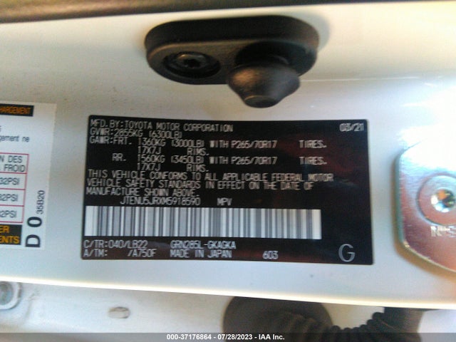 Toyota 4runner Sr5 Premium 2021 JTENU5JRXM5918590 Image 16
