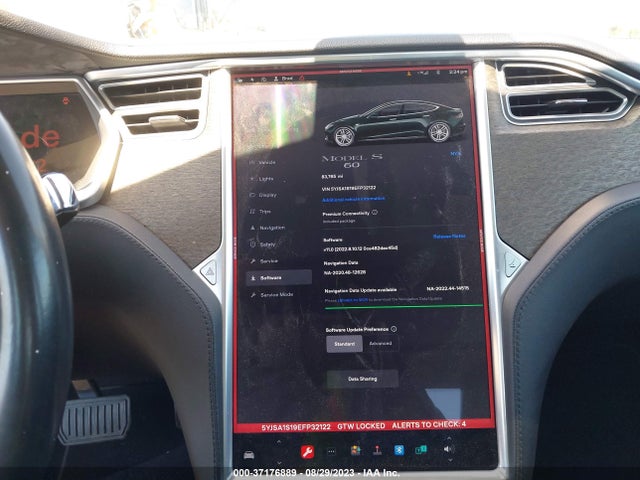 2014 TESLA MODEL S 60 KWH BATTERY VIN: 5YJSA1S19EFP32122