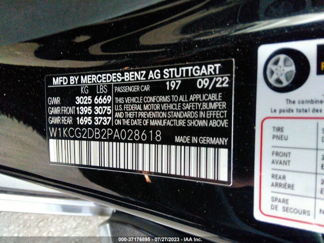 2023 Mercedes-Benz EQS, VIN: W1KCG2DB2PA028618