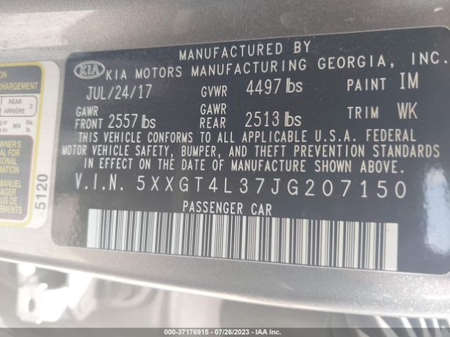 5XXGT4L37JG207150 KIA Optima Lx