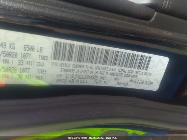 1C4RJFAG3JC244972 Jeep Grand Cherokee Altitude
