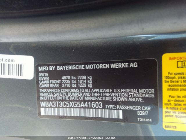 WBA3T3C5XG5A41603 BMW 4 Series 435i