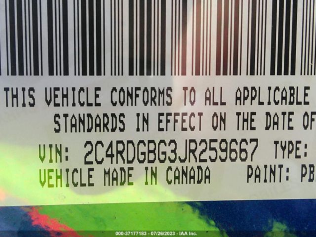 2C4RDGBG3JR259667 Dodge Grand Caravan Se