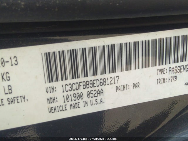 Dodge DART SXT 2014 1C3CDFBB9ED681217 Image 9