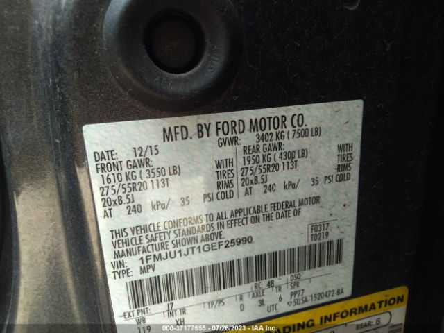 1FMJU1JT1GEF25990 Ford Expedition Xlt/king Ranch