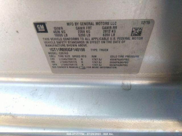 1GT11RE85GF140198 GMC SIERRA 2500HD